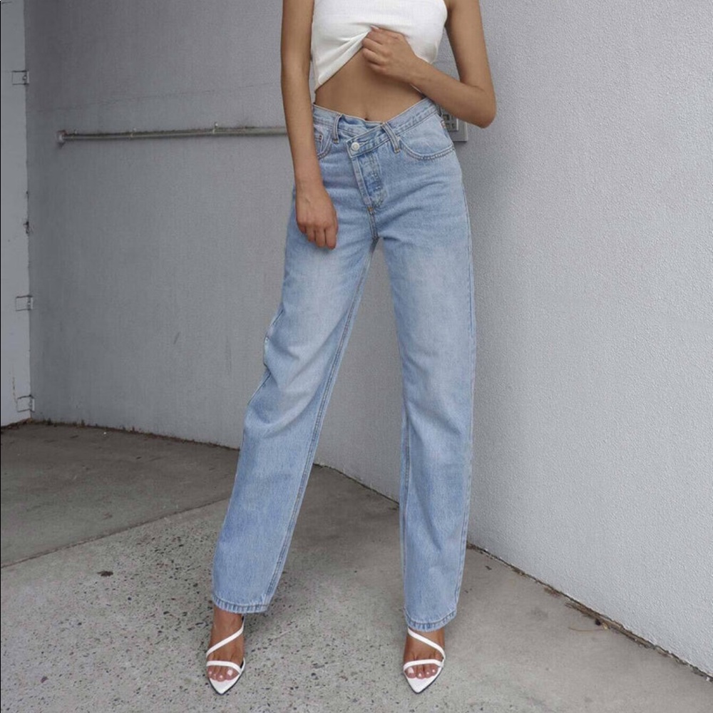 Princess Polly asymmetric jeans